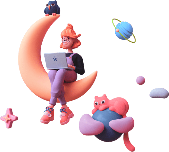 girl on the moon